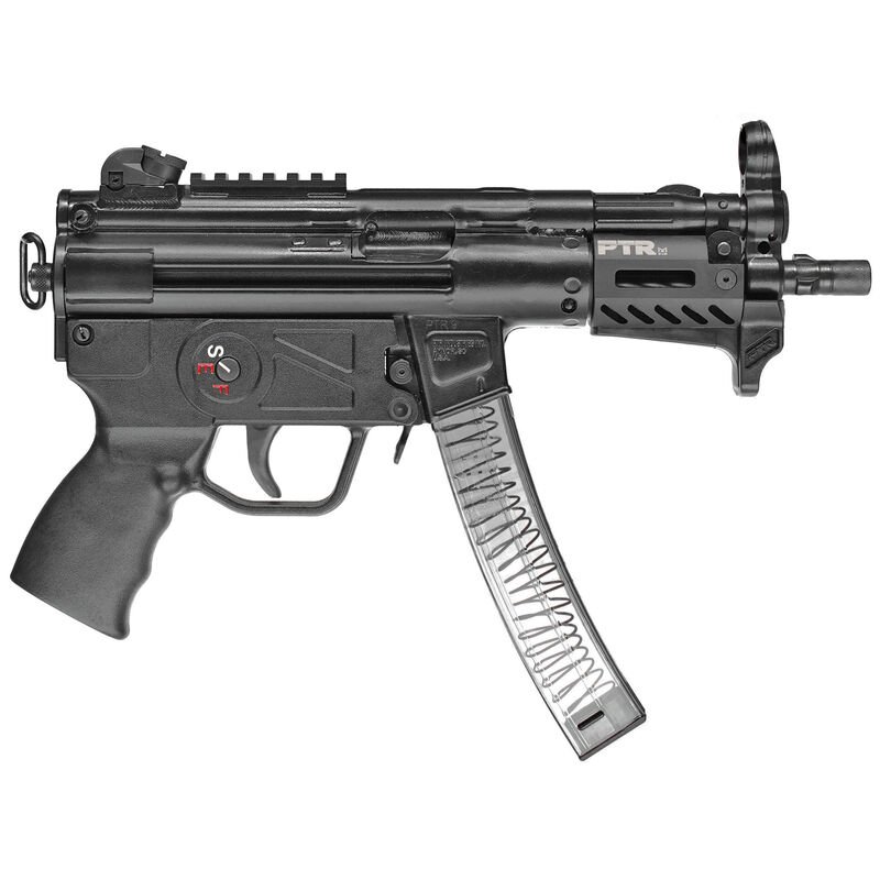PTR 9KT 9mm Luger Semi Auto Pistol 5.16" Threaded Barrel 30 Rounds Aluminum M-LOK Handguard Aluminum End Cap with Sling Swivel Black Finish
