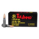 TulAmmo 7.62x39mm Ammunition 500 Rounds Steel FMJ 122 Grains UL076240