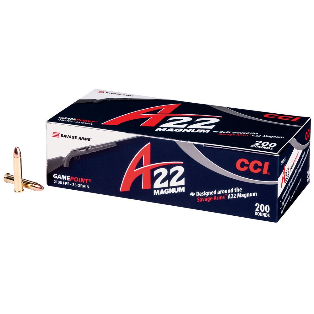 CCI 22 WMR AMMUNITION A22 GAMEPOINT 500 RDS