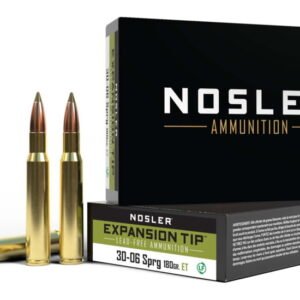 Nosler .30-06 Springfield 180 Grain E-Tip Lead-Free Brass Cased Centerfire Rifle Ammunition 40037 Caliber: .30-06 Springfield 500Rds
